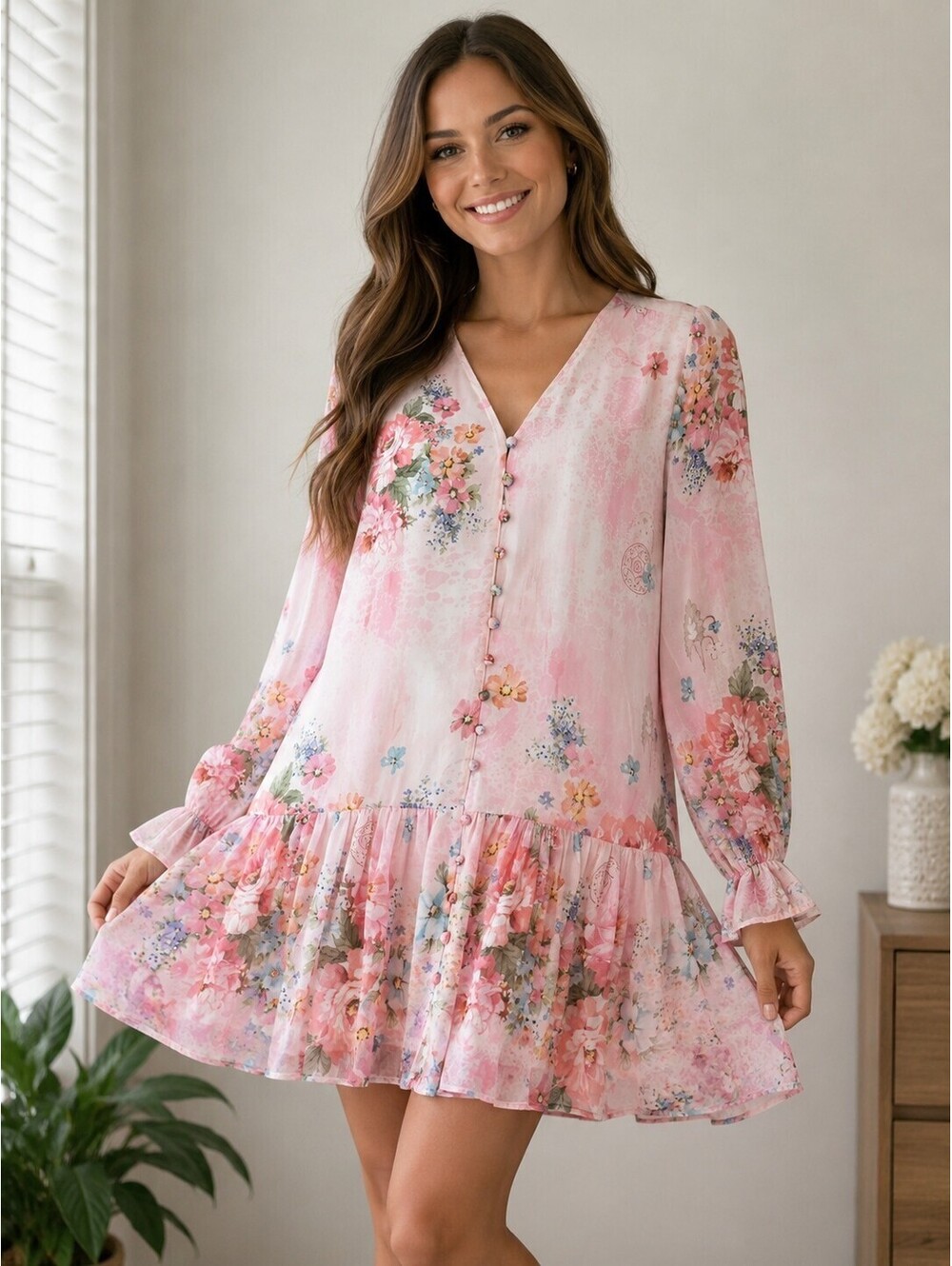 Dalia MacPhee- Women's Small Floral Dress